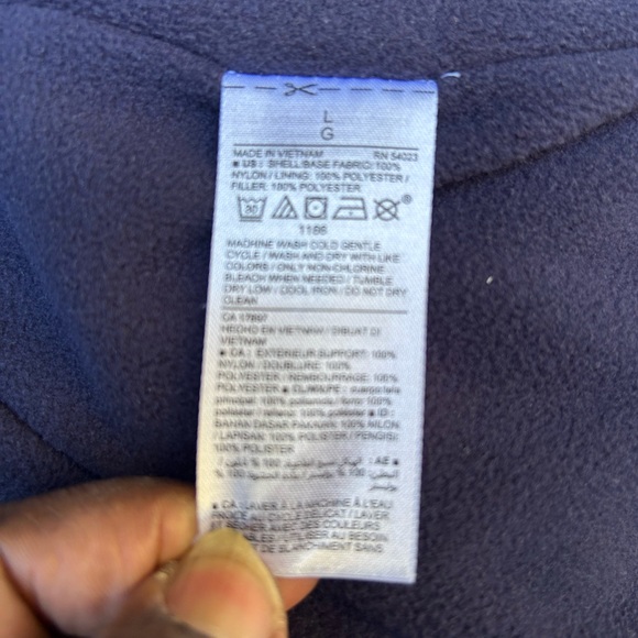 Old Navy Frost Free Puffer Jacket Blue Large - Picture 5 of 7